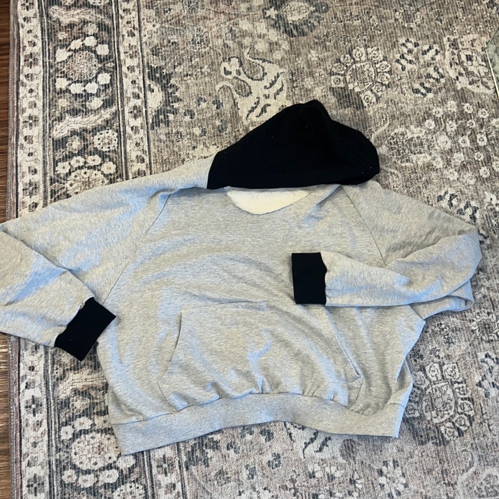 MNML LA scoop neck warm up hoodie MEDIUM
